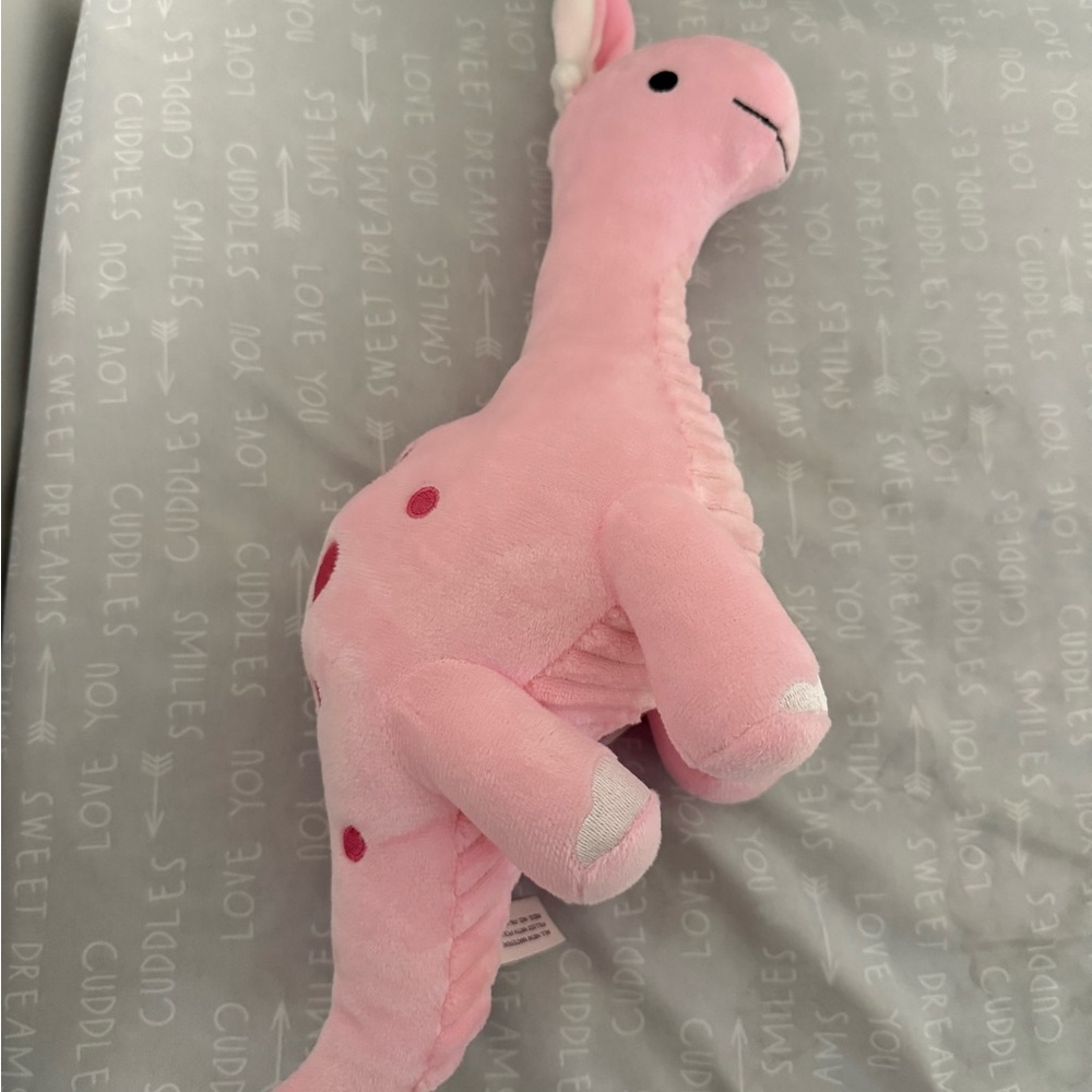 Easter Pink Dinosaur Stuffed Animal 18” x 7” wearing bunny eats nwt holiday home